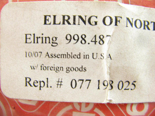 Elring 998.487 Valve Cover Gasket Set