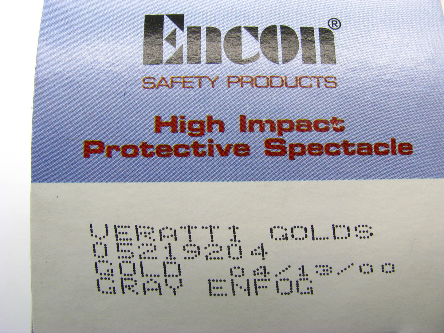 100 PACK - Encon Veratti Gold Eye Tinted Safety Glasses 05219204 (100 Pcs)