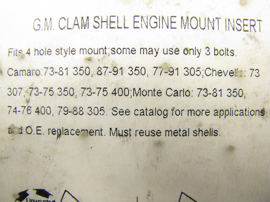 Energy Suspension 3.1116G Engine Motor Mount Small Block Chevrolet Chevy SBC