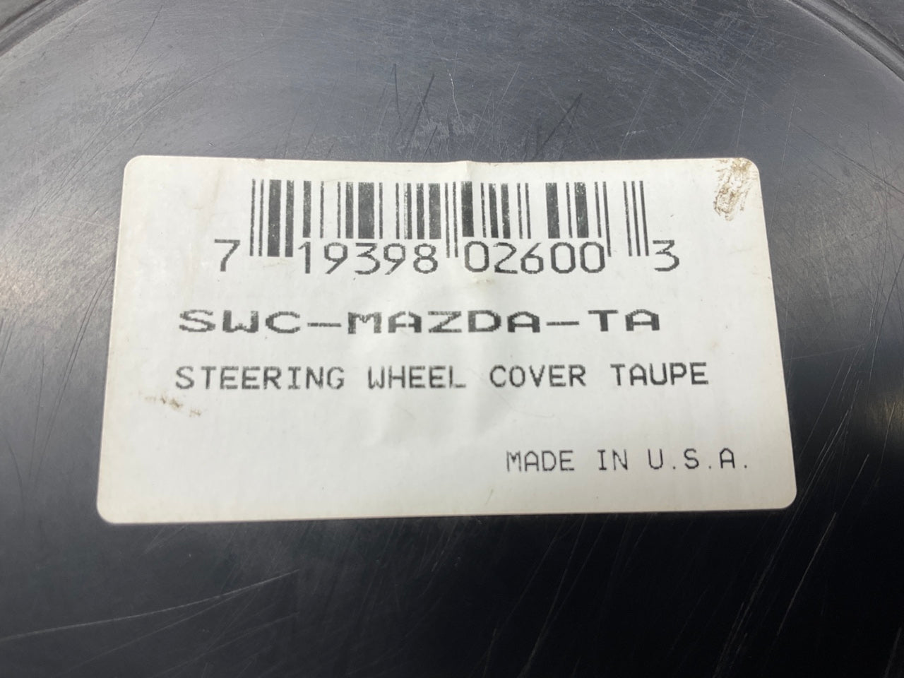 ET SWC-MAZDA-TA Steering Wheel Cover W/ Mazda Logo, Tan Color, Up To 15'' Diam.
