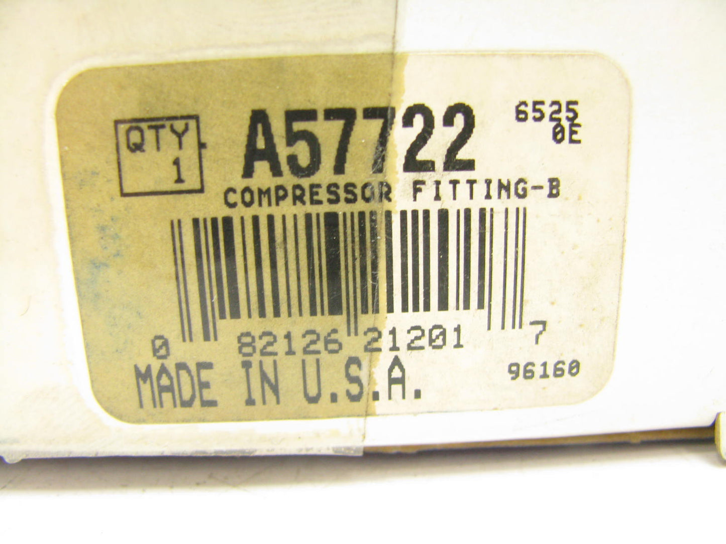 Everco A57722 A/C Compressor Fitting - Discharge - Straight - Size #8