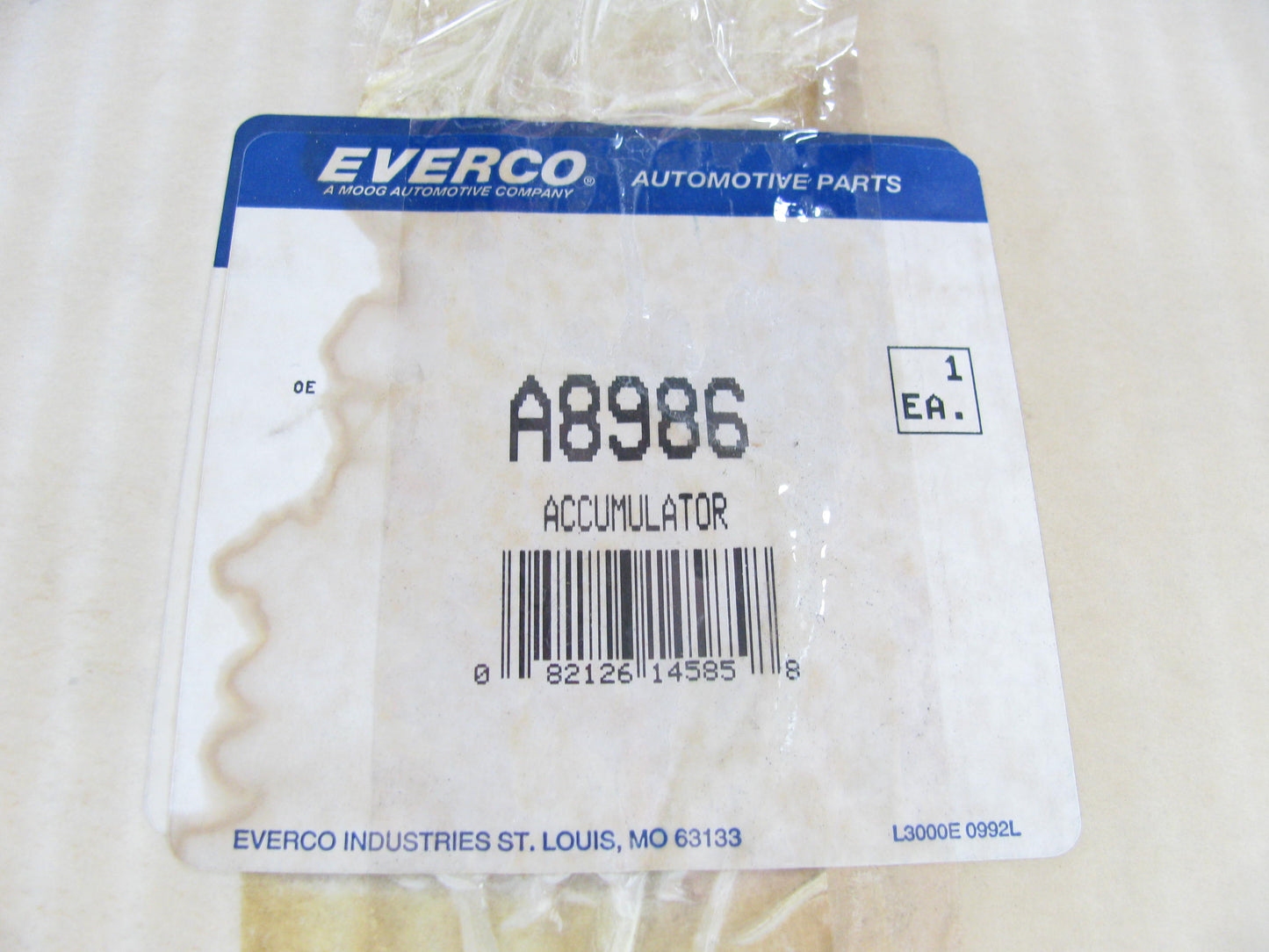 Everco A8986 A/C Accumulator For 1986-1993 Ford Aerostar