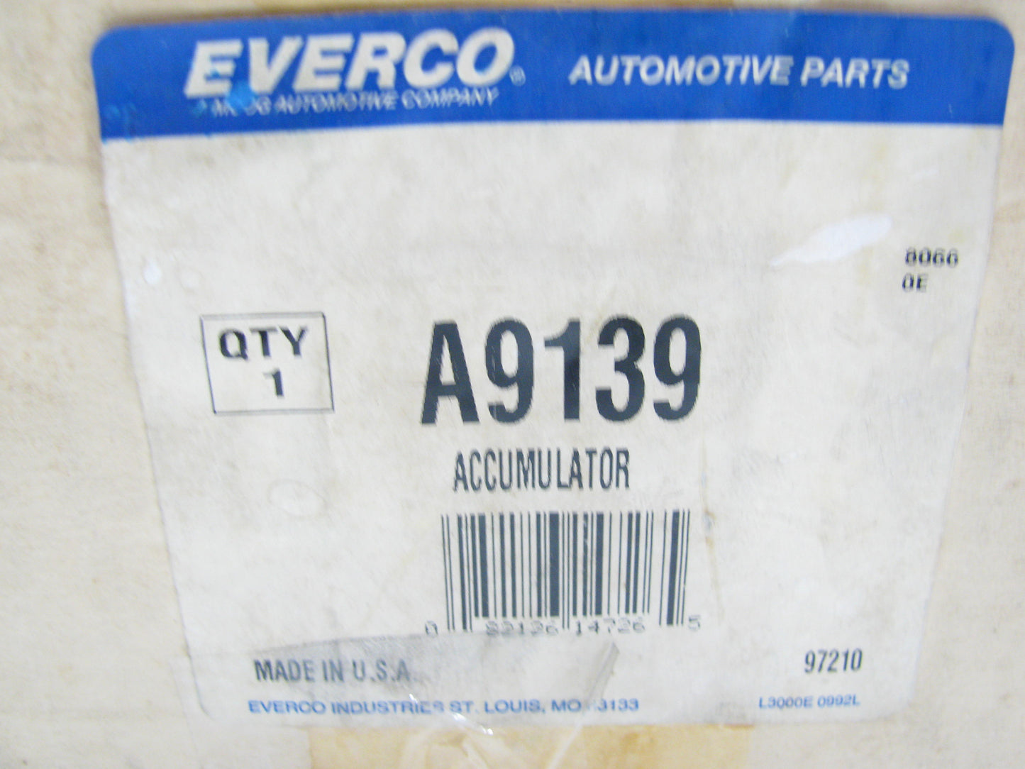 Everco A9139 A/C Accumulator