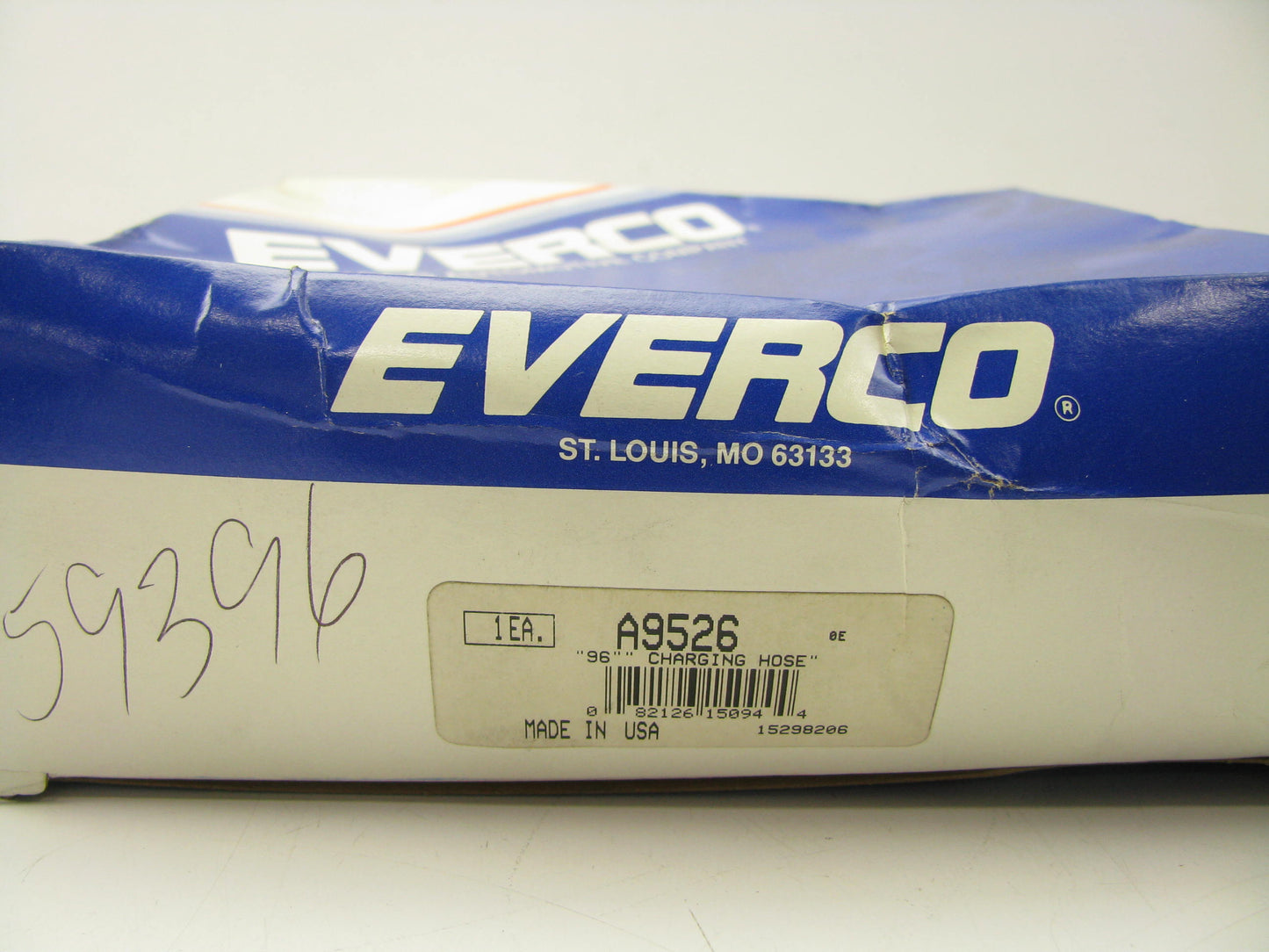 Everco A9526 A/C Charging Hose - 1/4'' Flare X 96'' / 2.43m