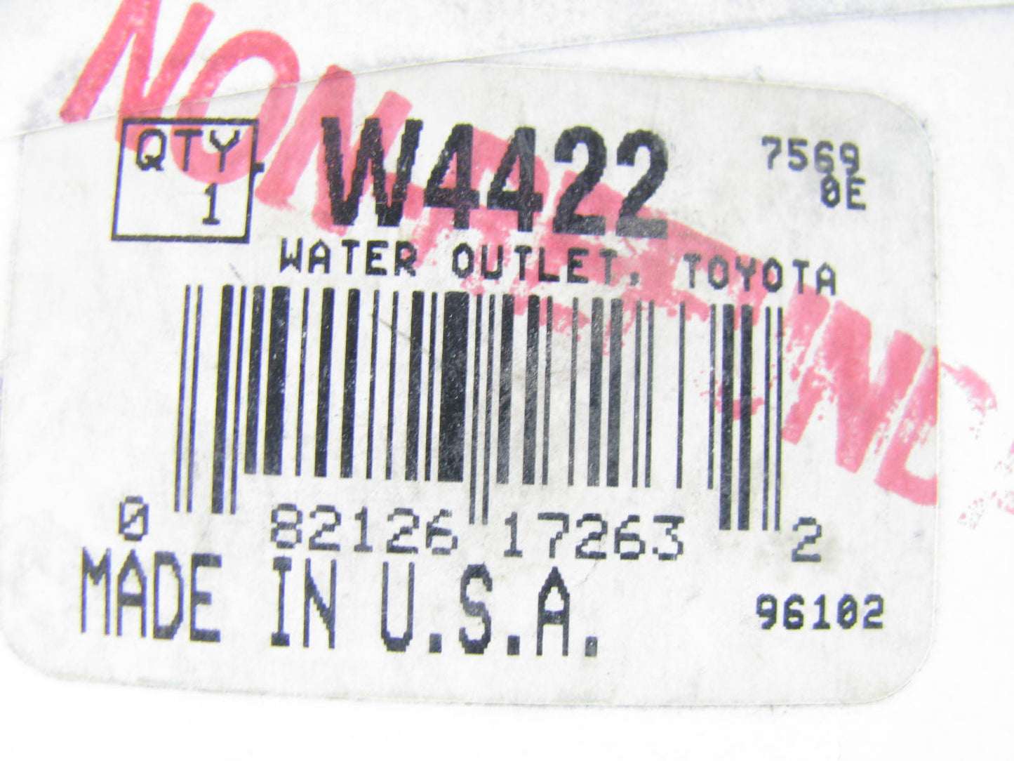 Everco W4422 Engine Coolant Water Outlet For 1982-1986 Toyota Pickup