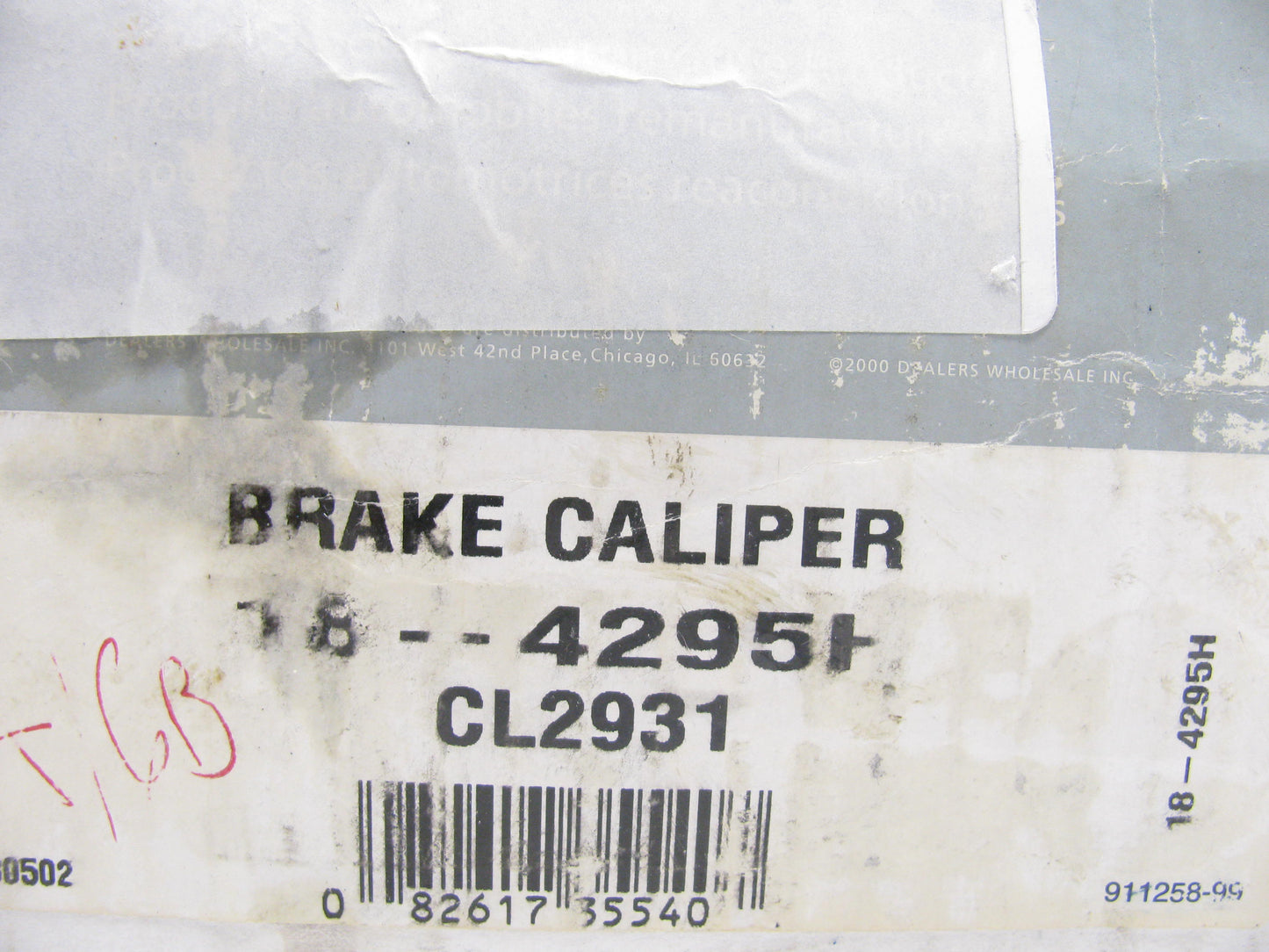 Right Rear Disc Brake Caliper Reman Evergard CL2931