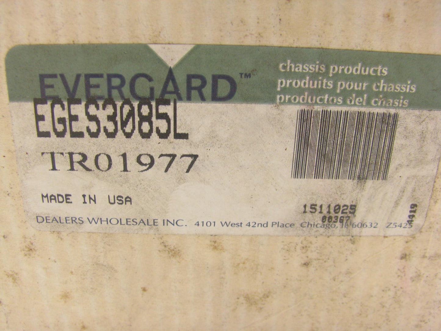Evergard EGES3085L LEFT OUTER Steering Tie Rod End 91-94 Explorer, Navajo - RWD