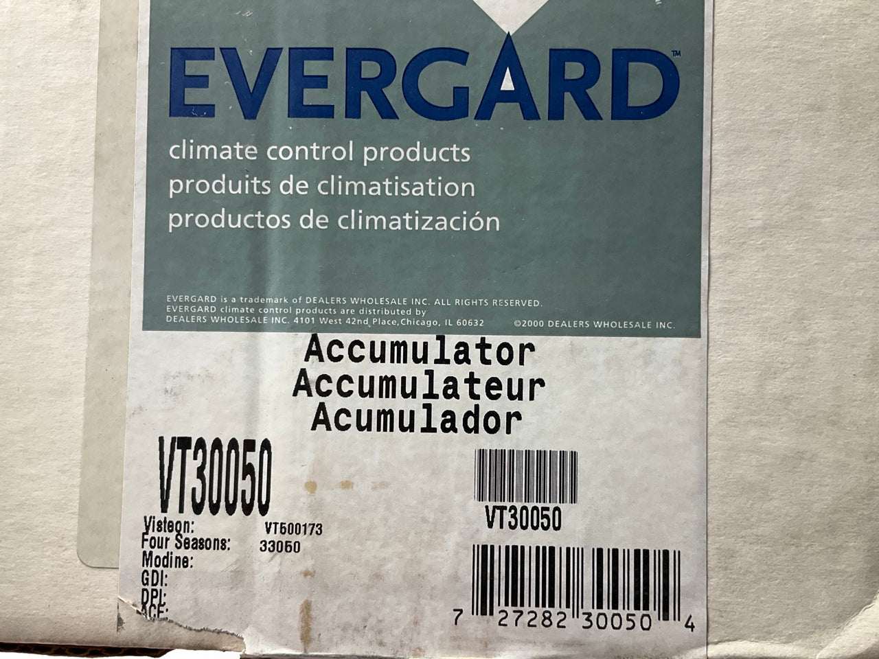 Evergard VT30050 A/C Receiver Drier For 1988-1990 Ford Escort 1.9L CFI