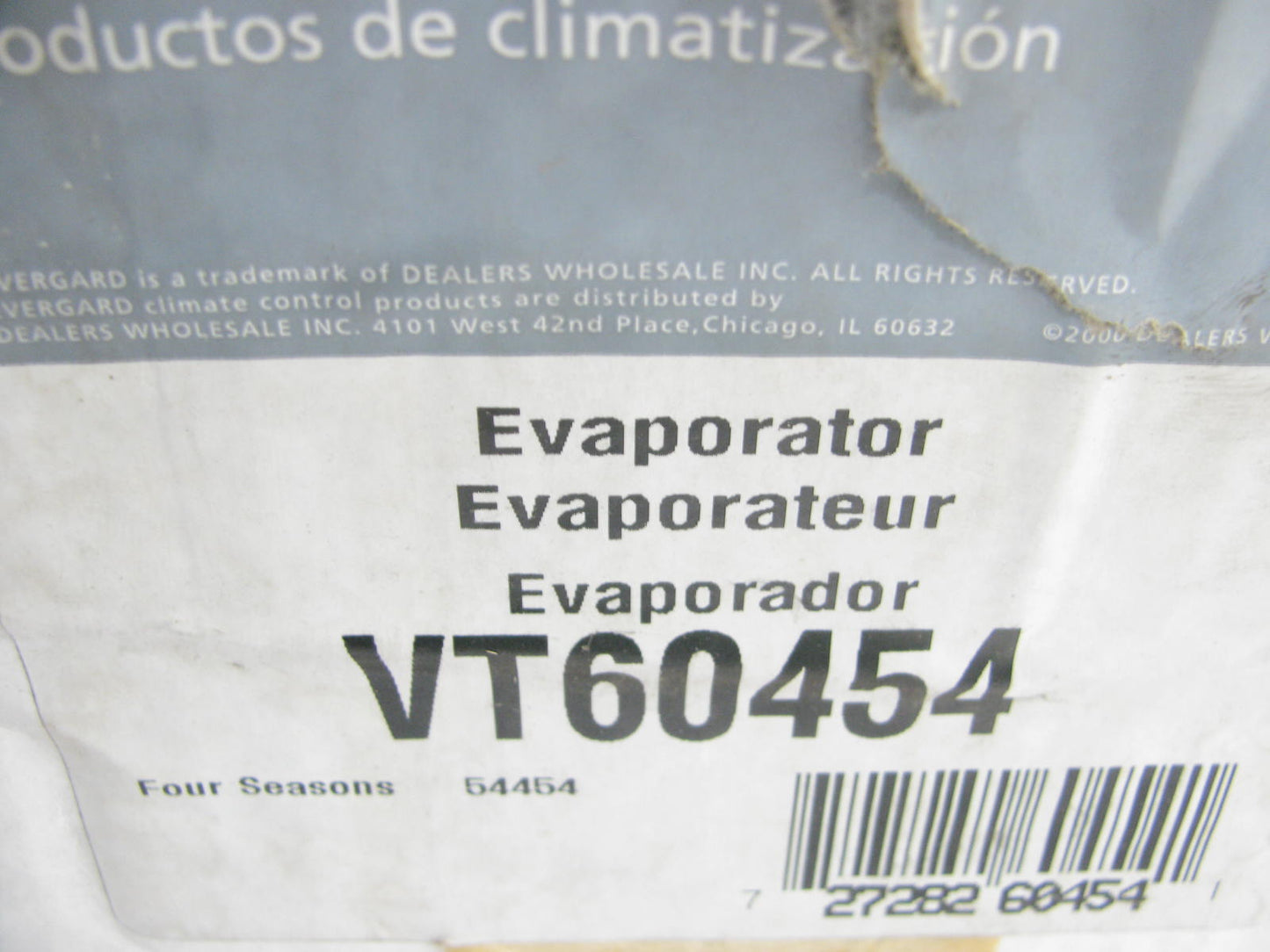 Evergard VT60454 A/C Evaporator Core For Various For 1989-1990 Cadillac