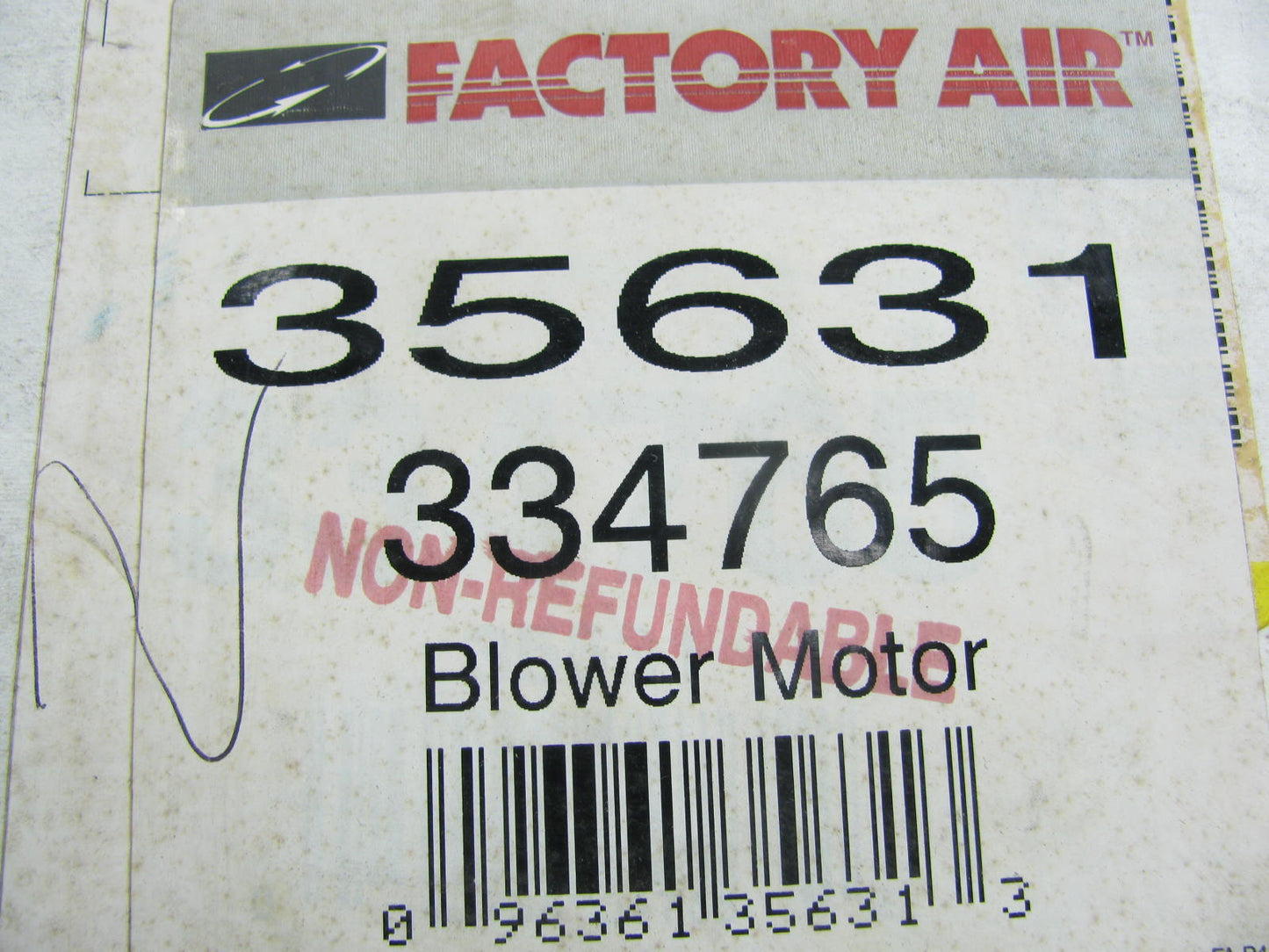 Factory Air 35631 HVAC Blower Motor (Comes Without The Wheel)