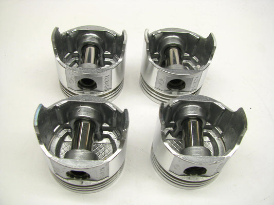 (4) Federal Mogul 12185P Engine Pistons - STD Size - for Suzuki F8A 0.8L 797cc