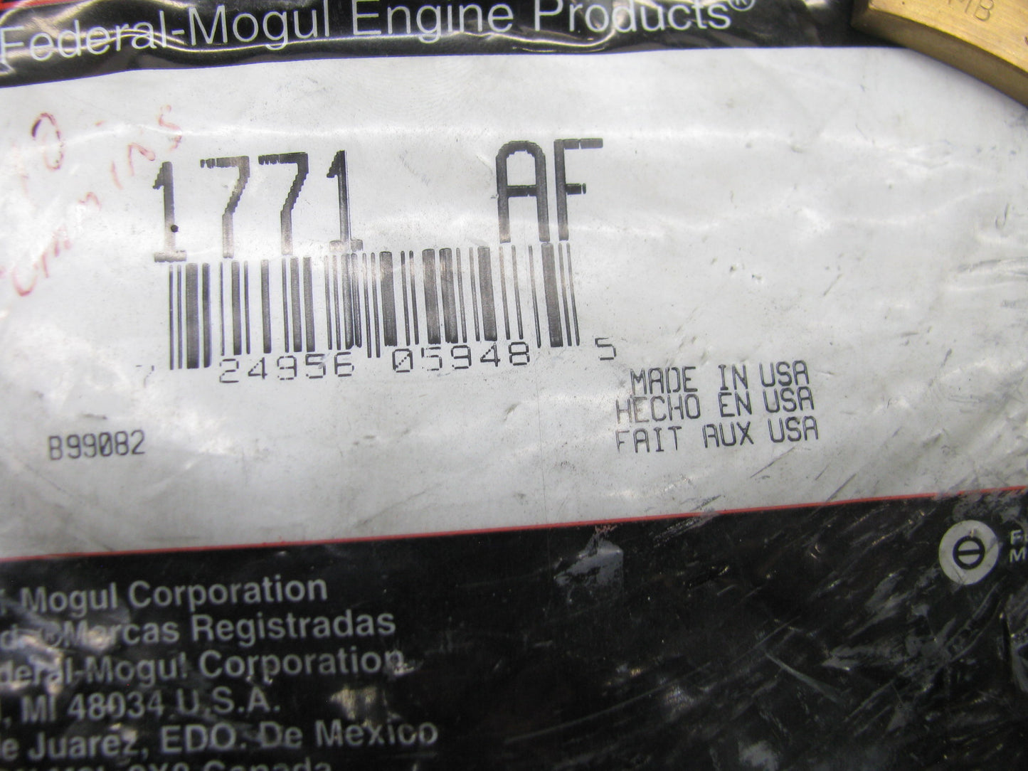 Federal Mogul 1771AF Crankshaft Thrust Washer Set - Cummins L10 Turbo Diesel