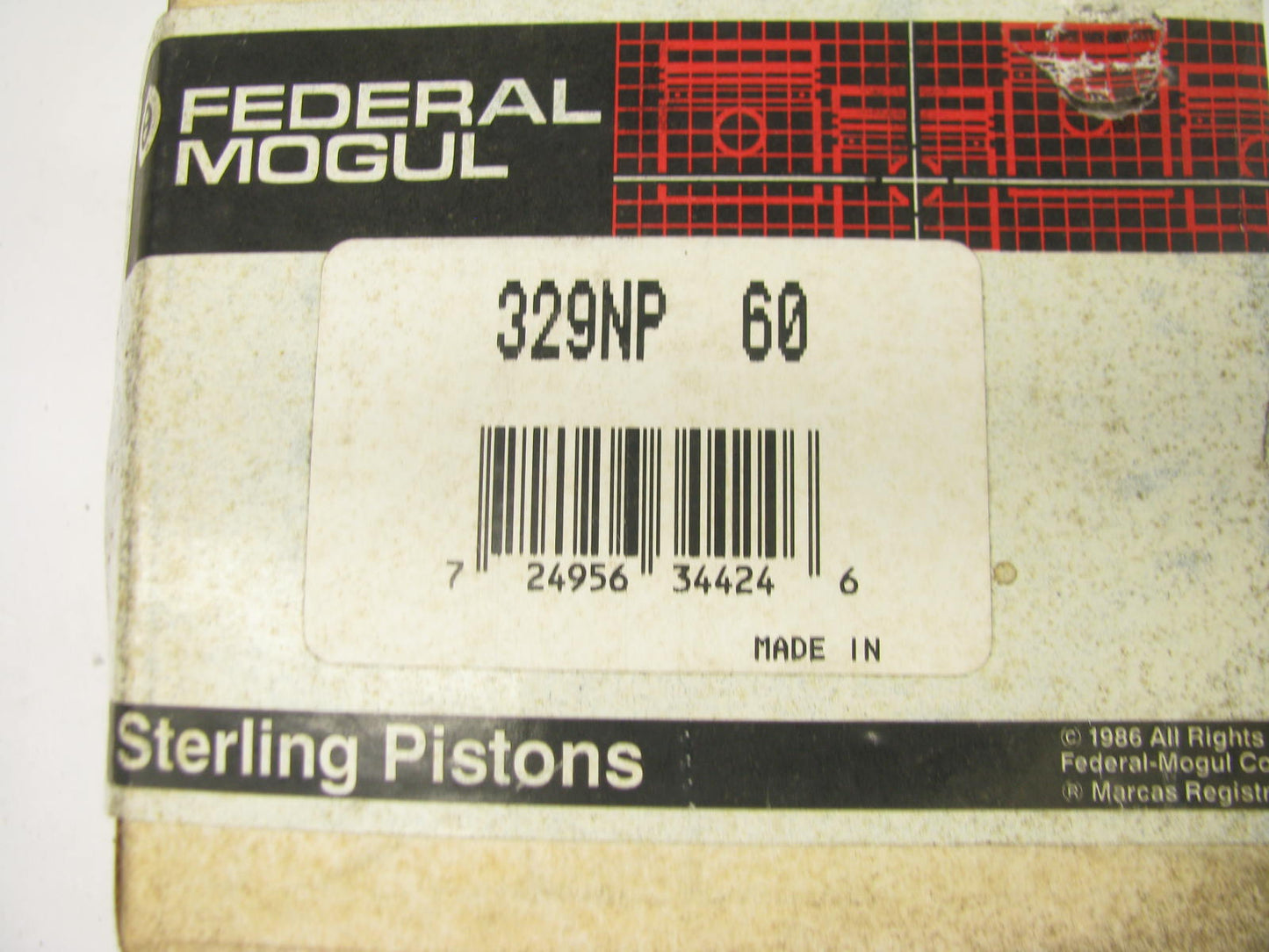 Federal Mogul 329NP-60 Engine Piston .060'' 1964-1978 Ford 330-V8 H/D