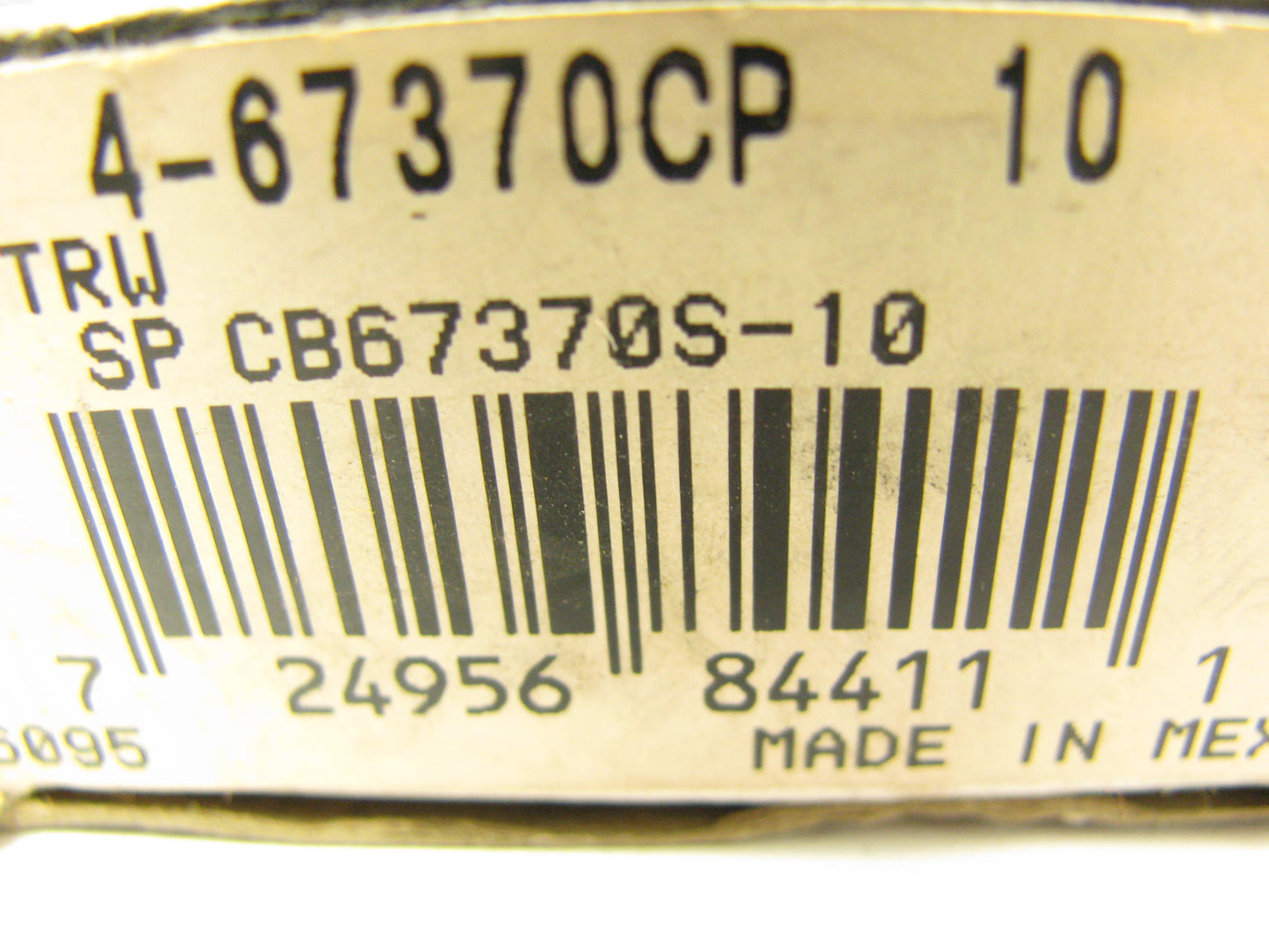 Federal 4-67370CP-10 Connecting Rod Bearings .010'' For 1988-89 Pulsar NX 1.8L-L4