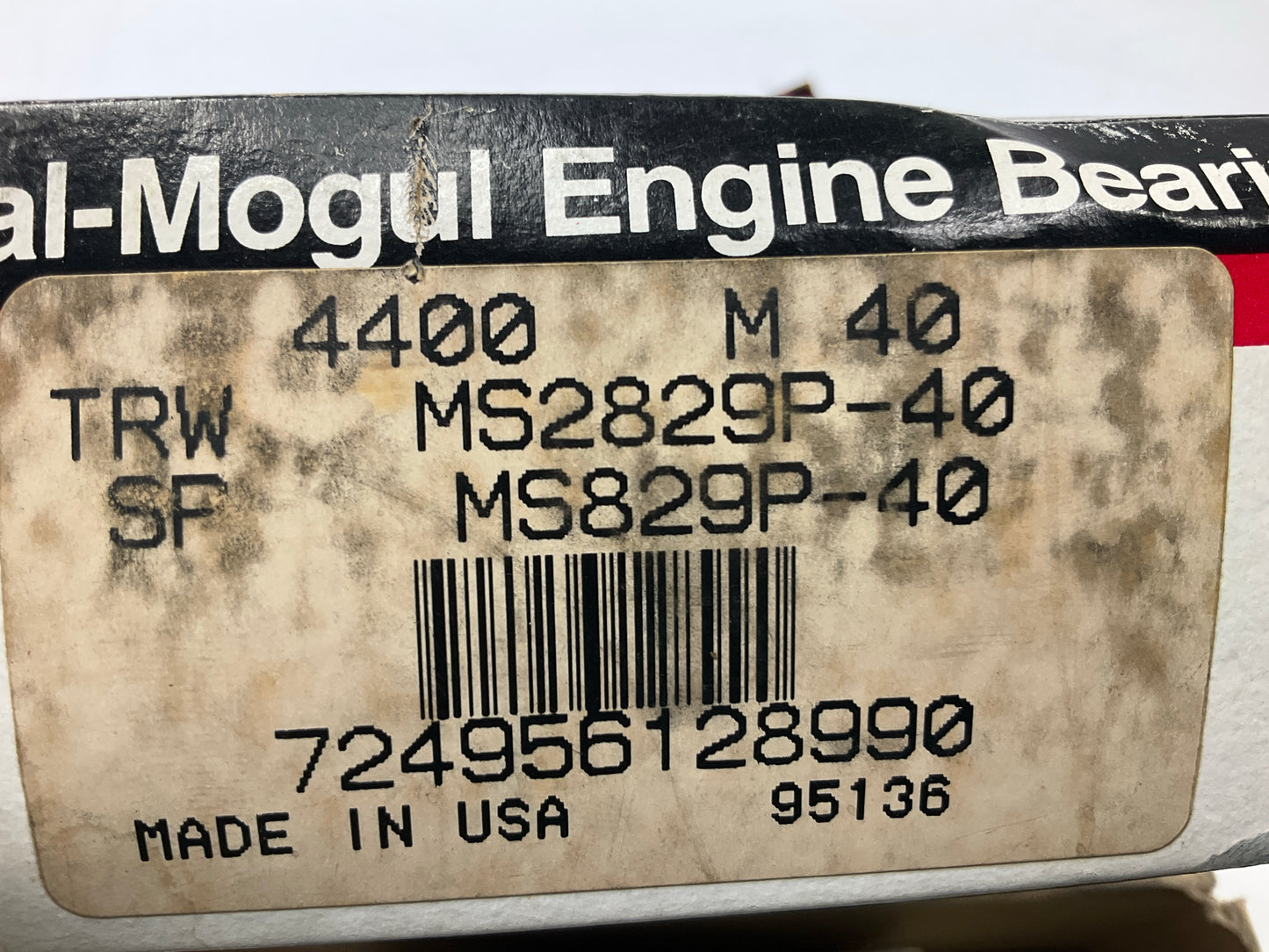 Federal Mogul 4400M40 Main Bearings .040'' 1975-89 Chevrolet 366 396 427 454-V8