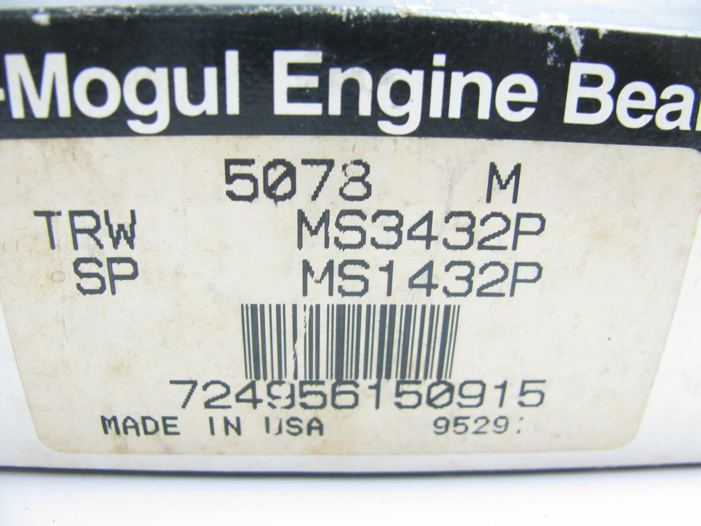 Federal Mogul 5078M Engine Main Bearings - Standard 1977-1995 Ford 351W 351M 400