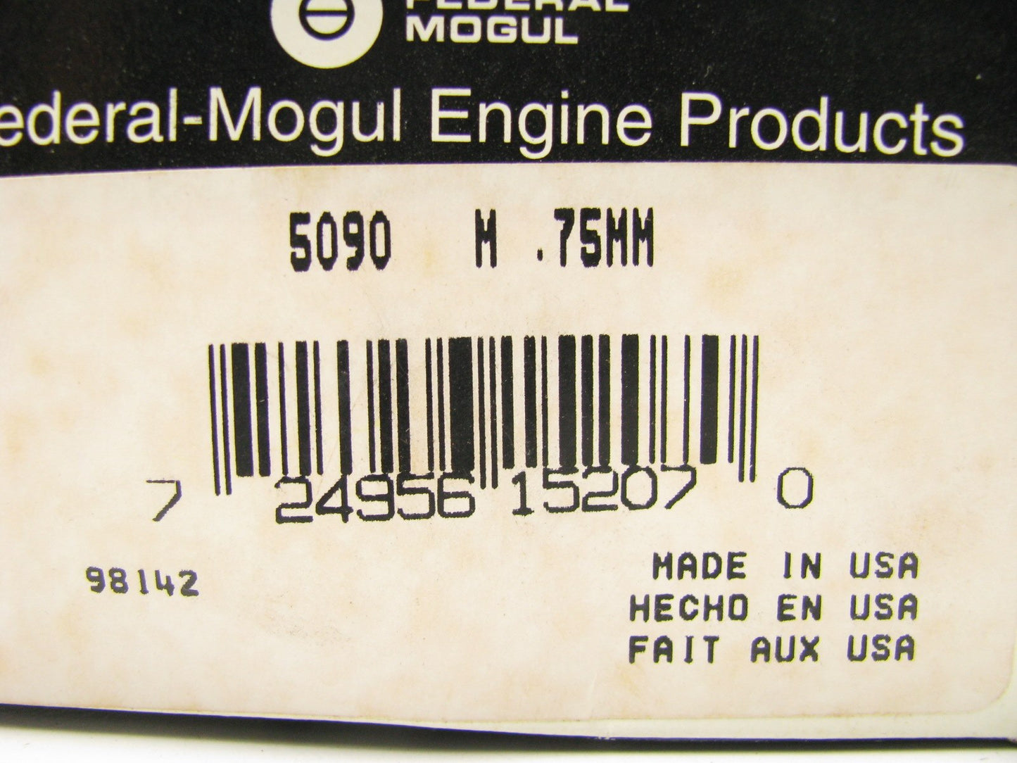Federal Mogul 5090M-75MM Main Bearing Set .75mm Size - 1982-1985 GM 173 V6