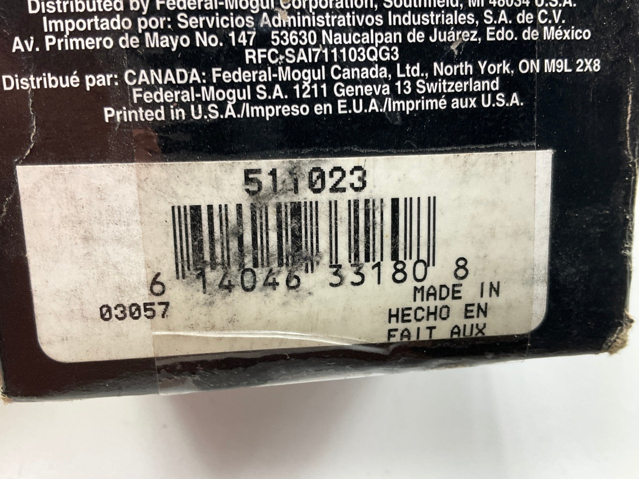 Federal Mogul 511023 Rear Wheel Bearing