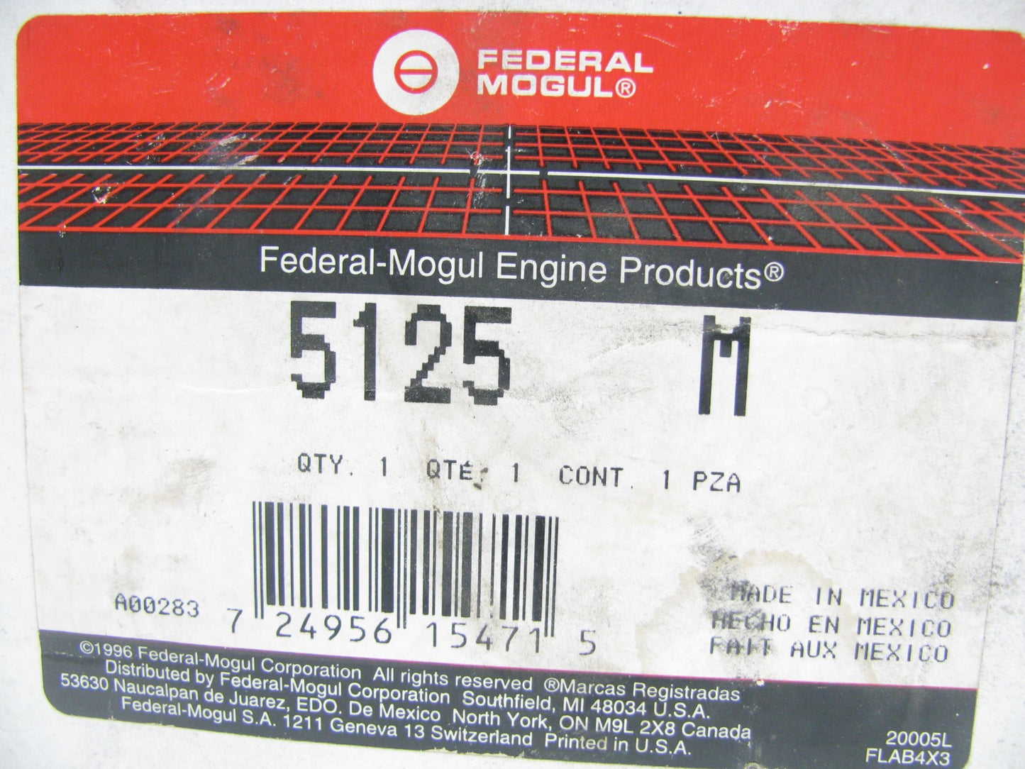 Federal Mogul 5125M Main Bearings STD - INTERNATIONAL TRACTOR 361 407 DT407