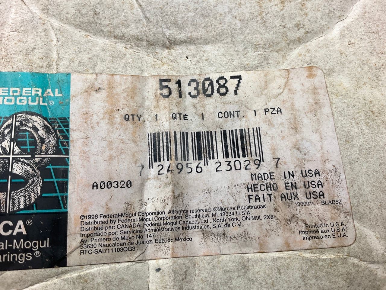 Federal Mogul 513087 Front Wheel Bearing And Hub Assembly