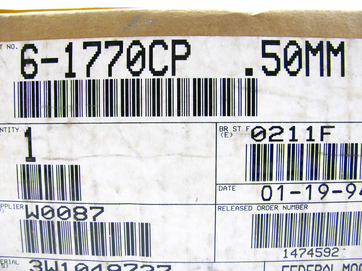 Federal Mogul 6-1770CP-50MM Connecting Rod Bearing .50mm Cummins L6 611 10.0L