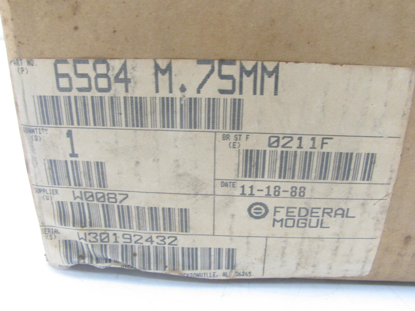 Federal 6584M75MM Engine Main Bearings .75mm 1968-1982 Mercedes OM355 Diesel