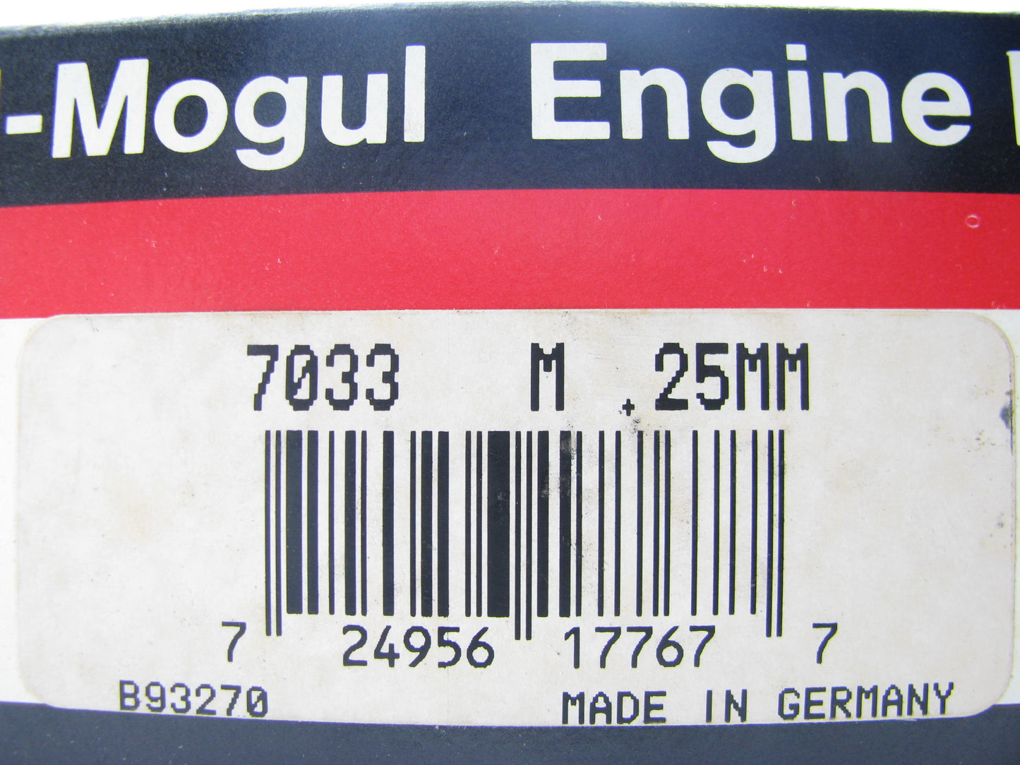 Federal Mogul 7033-M-25MM Main Bearings .25mm Volvo Turbo Diesel TD63 TD61 TD60