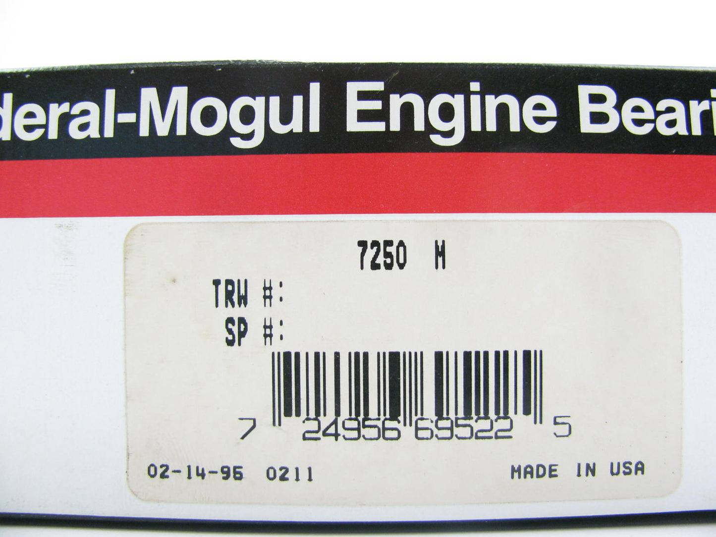 Federal Mogul 7250M Engine Main Bearings - Standard For Cummins 3B 3BT Diesel