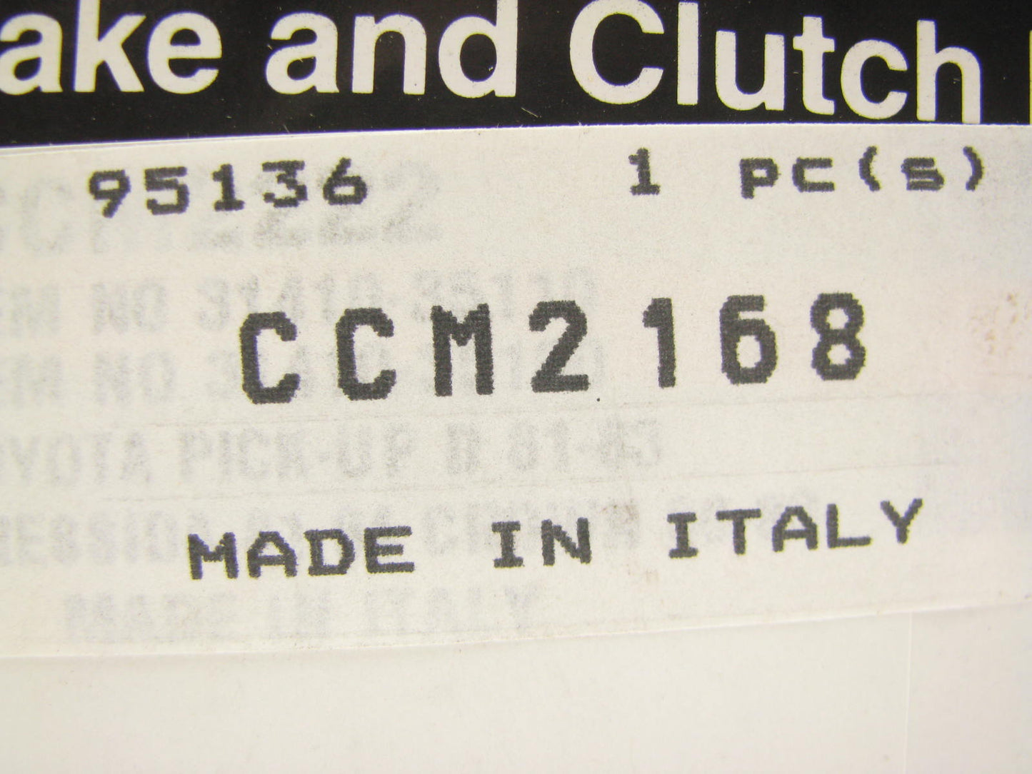 Federal Mogul CCM2168 Clutch Master Cylinder 86-87 Toyota Celica, 83-85 Corolla