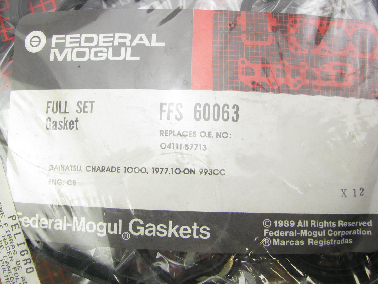 Federal Mogul FFS60063 Full Engine Gasket Set For 1981-1983 Daihatsu 993cc