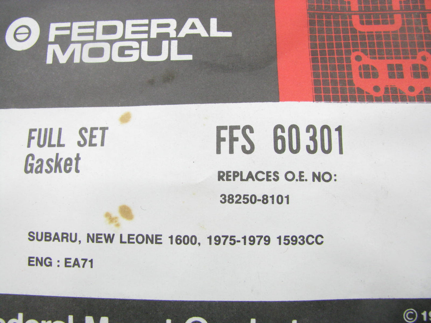Federal Mogul FFS60301 Full Engine Rebuild Gasket Set For 1976-1979 Subaru 1.6L