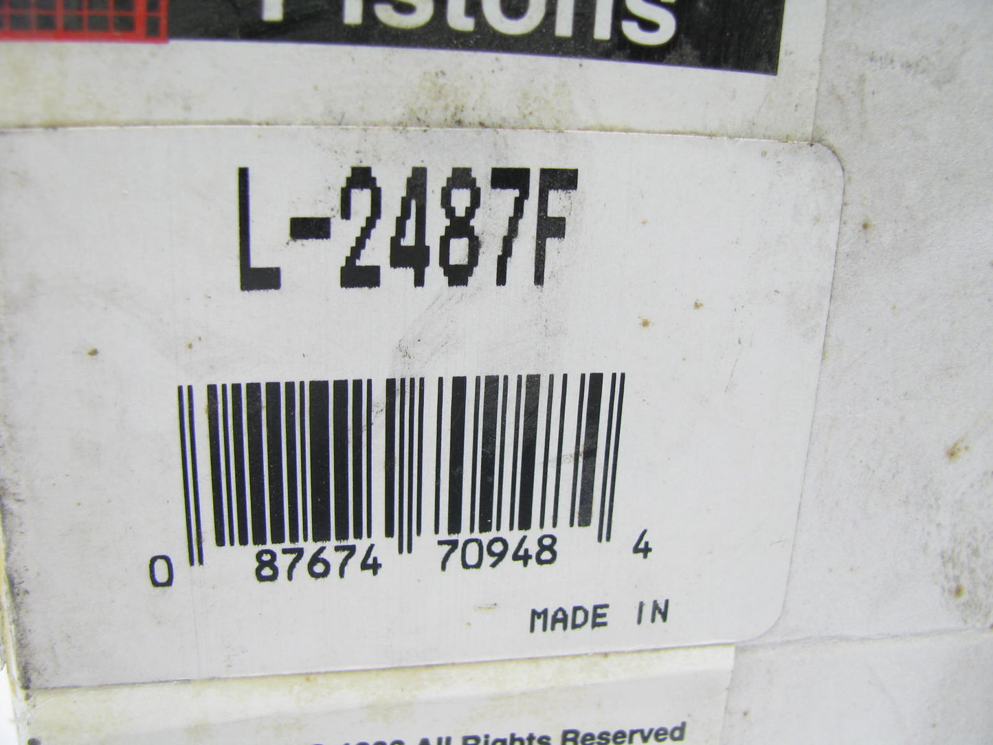 SINGLE ENGINE PISTON W/pin STD TRW L2487F For Various GM Cars Trucks