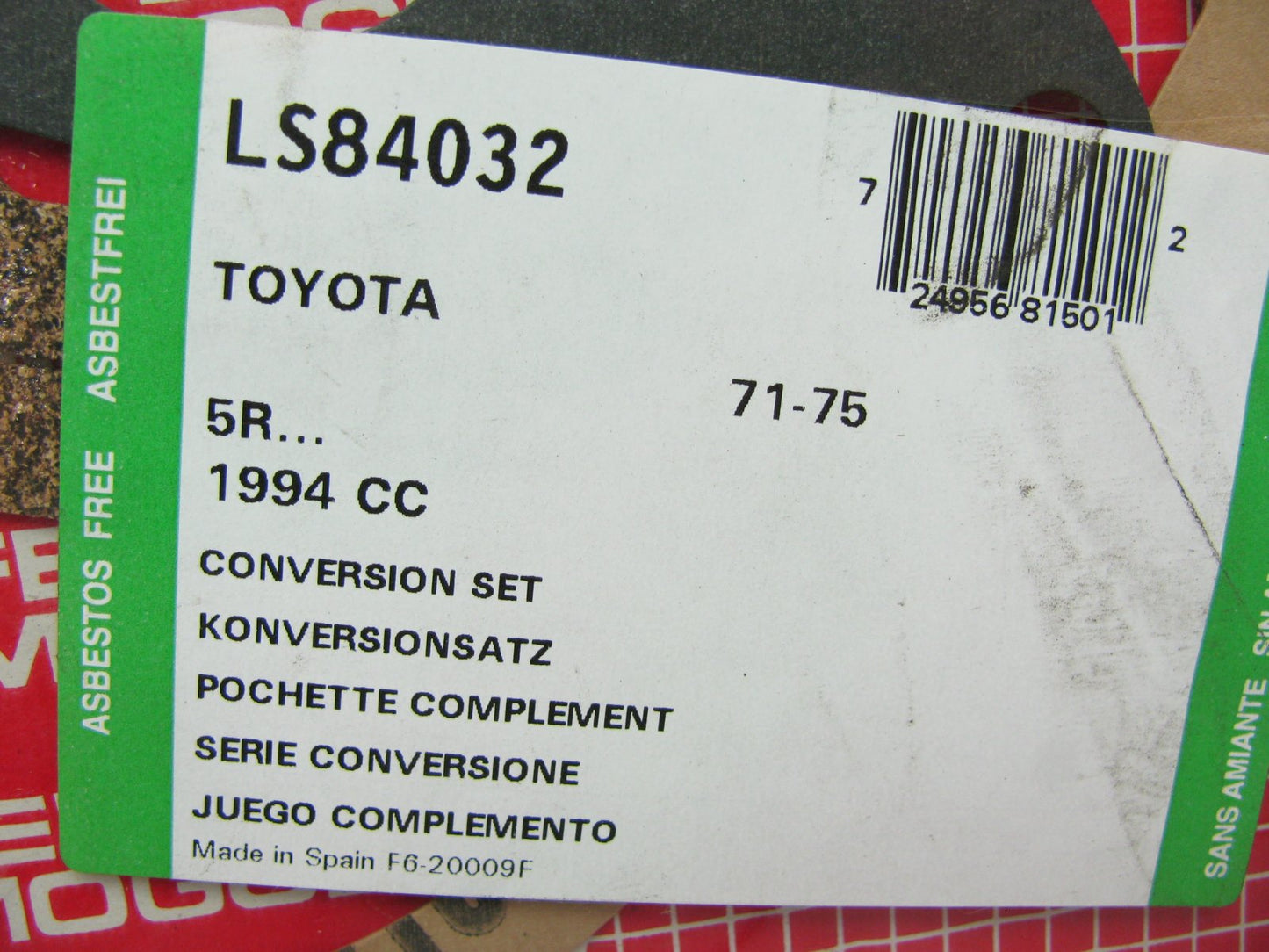 Federal Mogul LS84032 Conversion (Lower) Gasket Set For 1971-1975 Toyota 5R