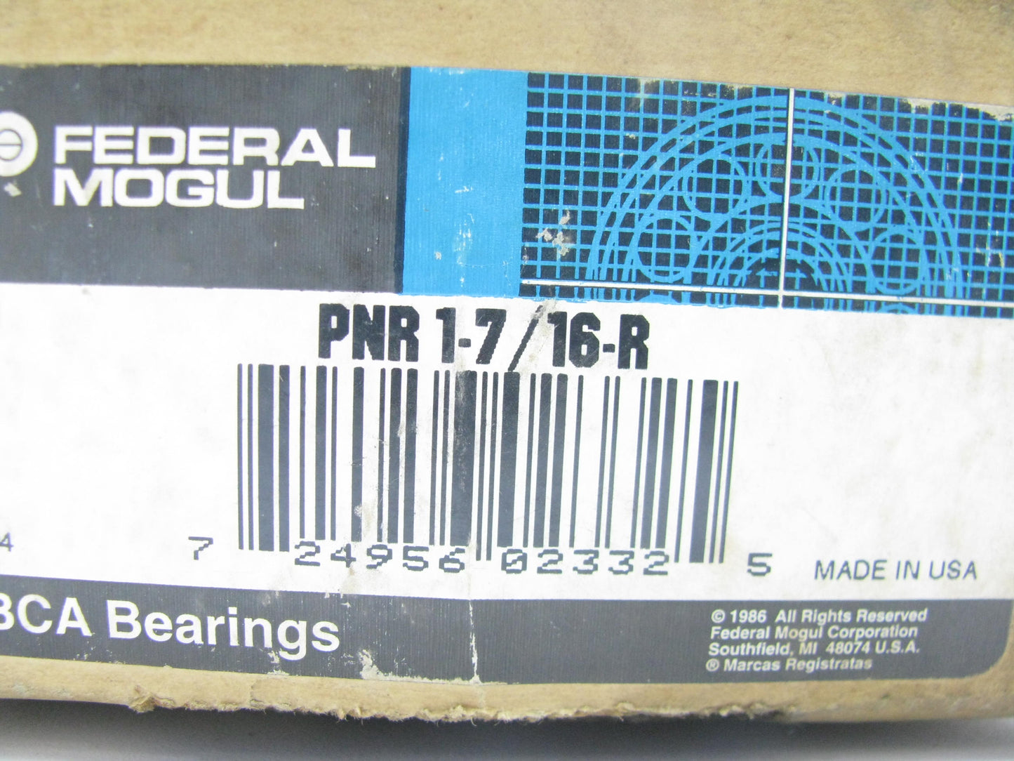 Federal Mogul PNR1-716-R Pillow Block Bearing 1-7/16 Bore 2 Bolt 1.8125'' Centers