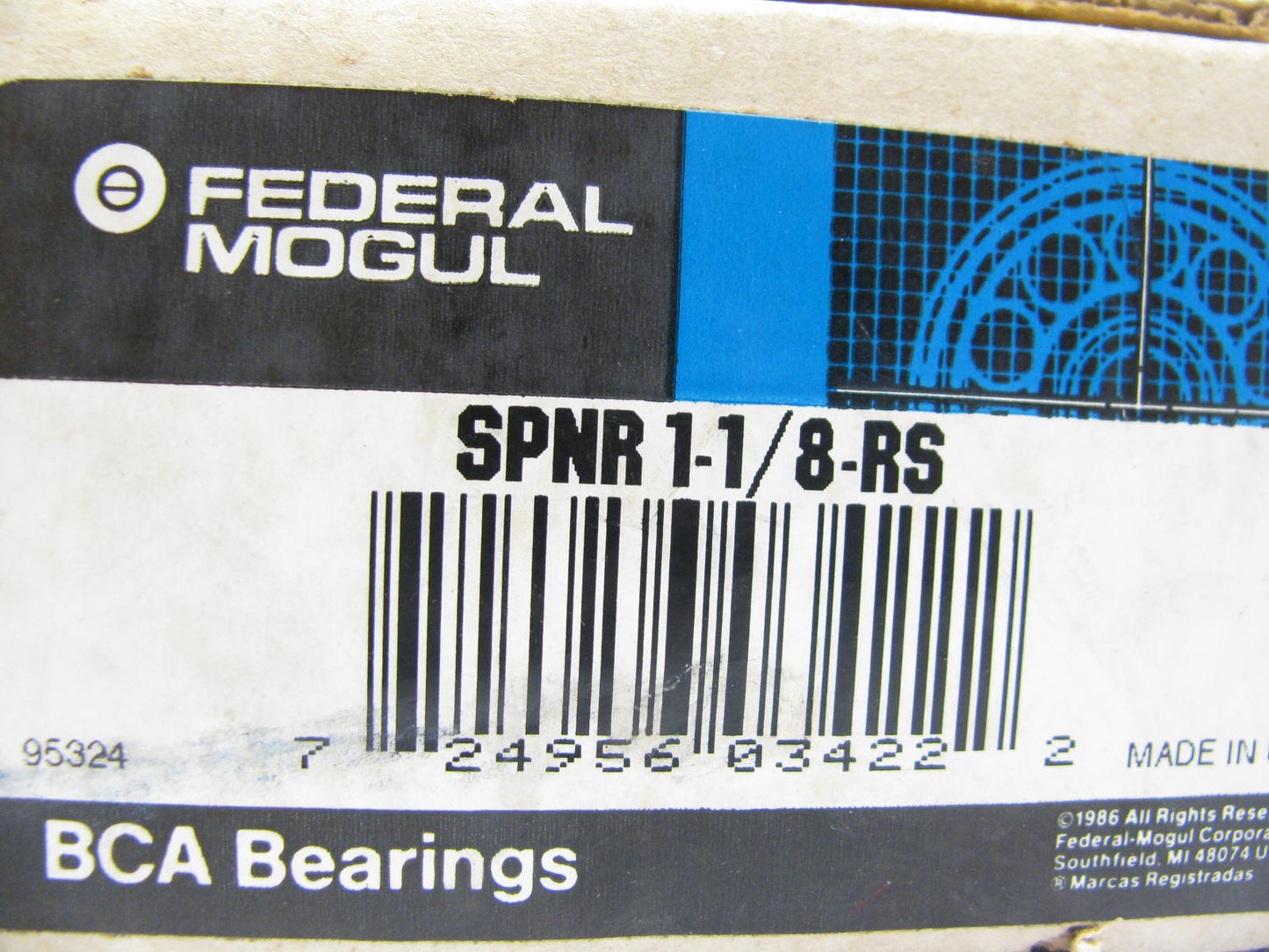 BCA Federal Mogul SPNR 1-1/8-RS Pillow Block Bearing