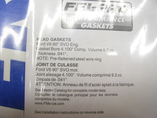 Fel-Pro 1033 Cylinder Head Gasket Ford SVO 4.5L-V6 4.100'' Bore .041'' Thick