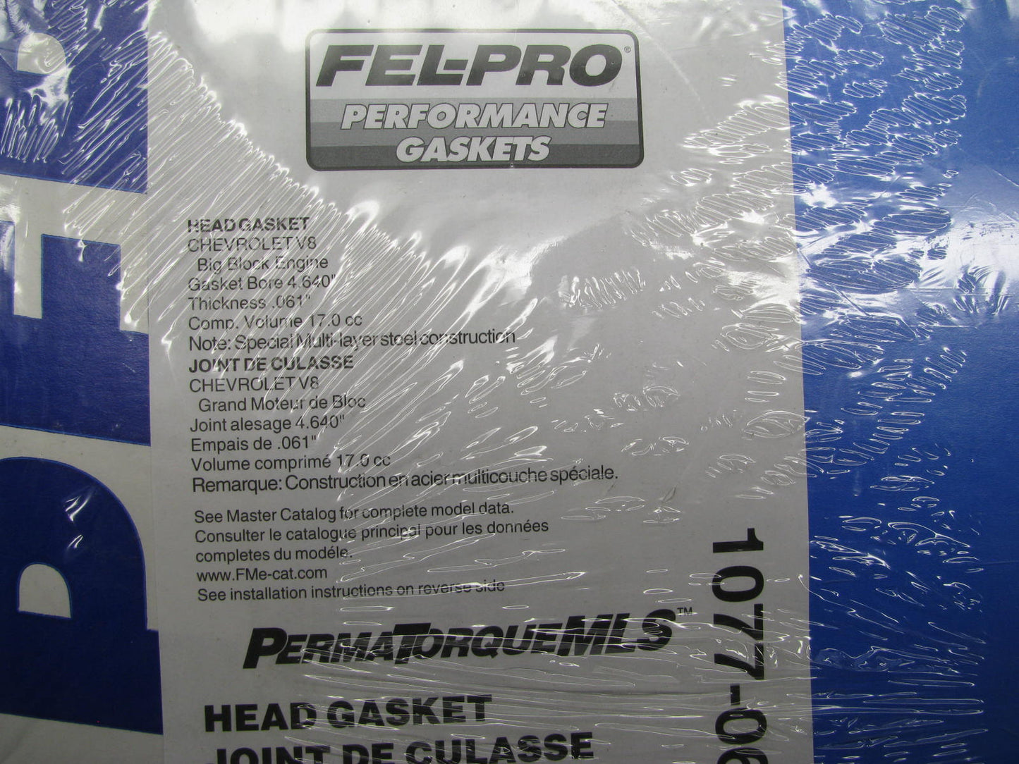 Fel-Pro 1077-061 Cylinder Head Gasket - Chevrolet BBC 4.640'' Bore .061'' Thick