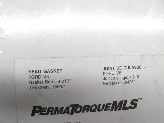 Fel-pro 1135SD-4 Head Gasket 4.180'' Bore .0425'' Thick Ford Small Block SBF V8