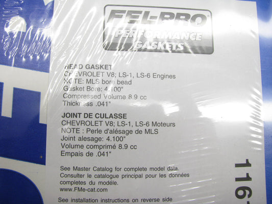 Fel-Pro 1161L-041 LEFT MLS Head Gasket - 4.100'' Bore, .041 Thick Chevy LS1, LS6