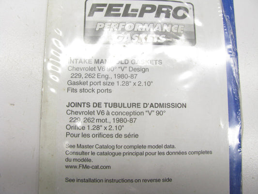 Fel-Pro Performance 1202 Intake Gasket Set For Chevy 3.8L 4.3L-V6, 1.28'' X 2.10''