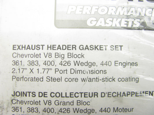 Fel-pro 1489 Performance Exhaust Gasket Set For Chrysler Big Block 1.95'' X 1.65''