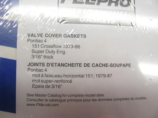 Fel-Pro Performance 1621 Valve Cover Gasket - Pontiac 2.5L Crossflow 0.188''