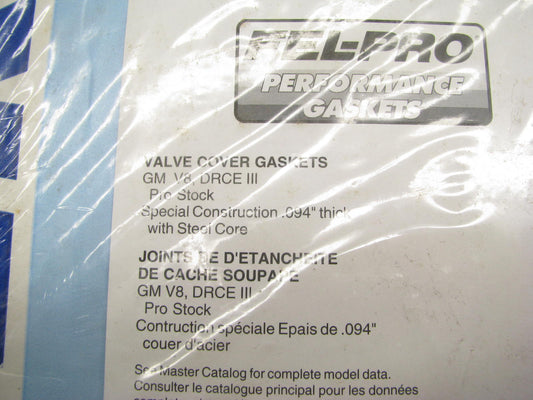 Fel-pro 1652 Valve Cover Gaskets - Chevy V8 DRCE III Pro Stock .094'' Thick