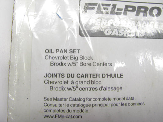 Fel-pro 1828 Engine Oil Pan Gasket Big Block V8 Brodix Engines 5.000'' Bore