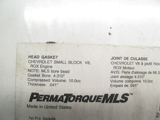 Fel-pro Performance 26477-041 MLS Head Gasket For Chevy SBC ROX V8 4.310'' Bore