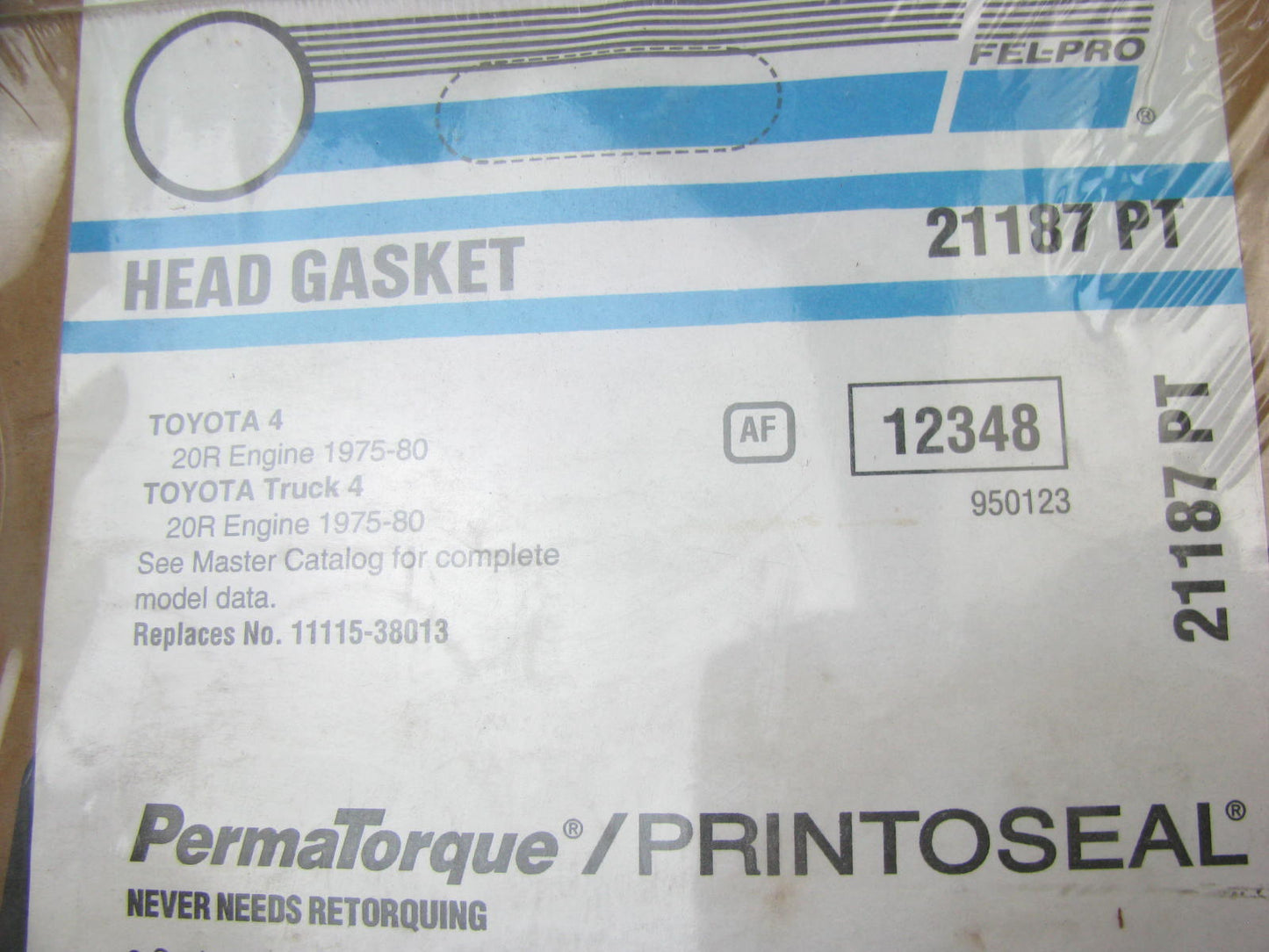 Fel-Pro 21187PT Engine Cylinder Head Gasket - 75-80 TOYOTA 20R Engine - 2.2L I4