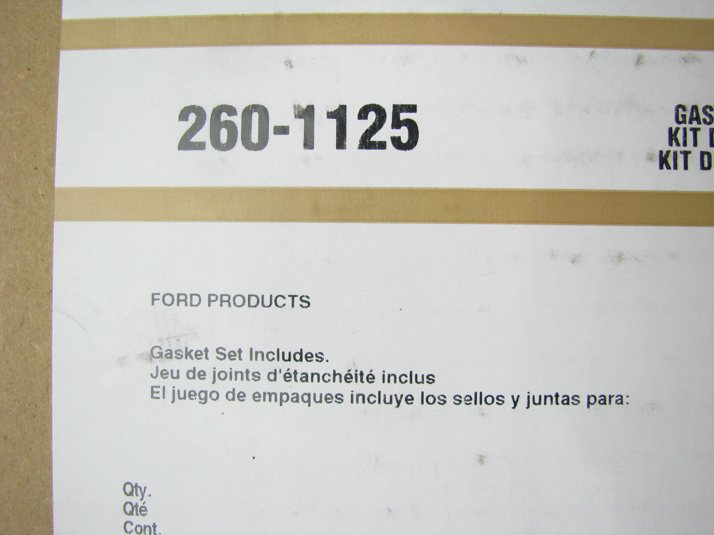 Fel-pro 260-1125 Full Engine Gasket Set For 1982-1983 Ford 260 289 302-V8