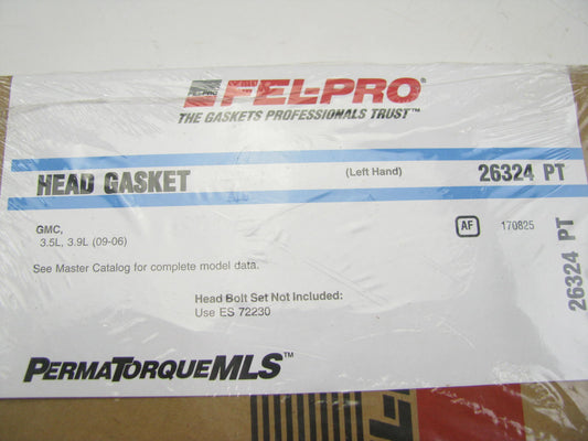 Fel-Pro 26324PT LEFT BANK Head Gasket 06-11 Chevrolet Buick Pontiac 3.5L 3.9L V6