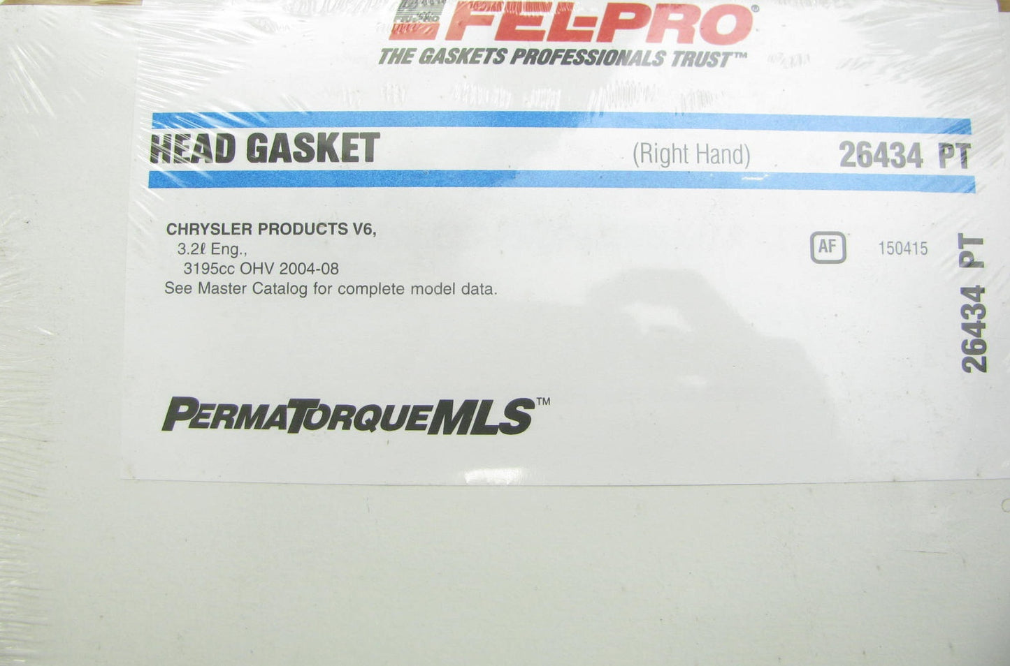 Fel-pro 26434PT Right Cylinder Head Gasket 1998-2008 Mercedes 2.6L 2.8L 3.2L-V6