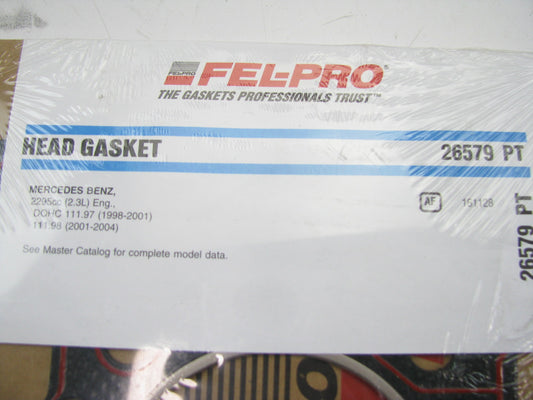 Fel-pro 26579PT Cylinder Head Gasket 2001-2004 Mercedes-Benz 2.3L M111.973